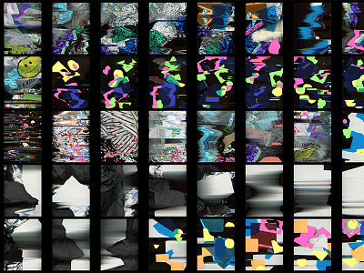 Cabin Fever, series 2 + 3 collage geometrics paper scanner