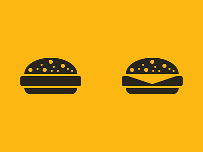 Hamburger/Cheeseburger brown chessburger hamburger icon shape symbol yellow