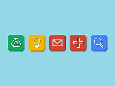 Google Products blue drive flat glyphs google green icons keep mail network plus products psd rebound red search social symbols yellow