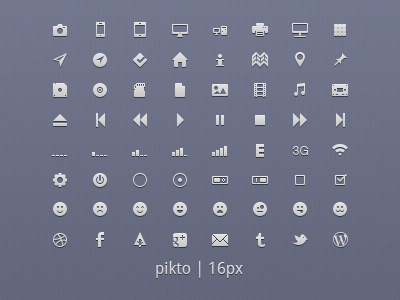 pikto *update* 16px icon png set vector