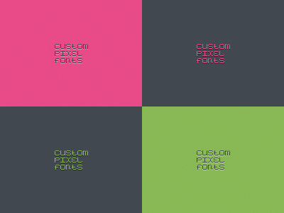 CPF dribbble fonts graphite green pink pixel rebound