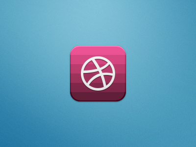 Dribbble iOS apple ball blue dribbble icon ios pink rebound