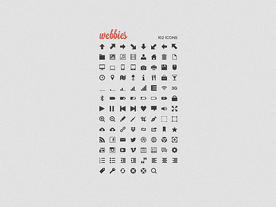 Webbies 16px csh glyphs grey icons png psd red