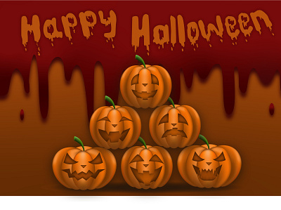 Pumpkins. Happy Halloween baby backround cartoon drawin halloweeh happy holyday illustration kids pumpkinsset scary