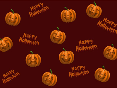 Happy Halloween pumpkins print for kids baby backround brown cartoon cute dark design emotions face halloween happy holyday illustration kids print pumpkins scary smile