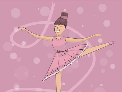 Balerine cute pose kids illustration baby ballerina cartoon cute dance design dress girl holyday illustration kidsillustration little lovely pink poses