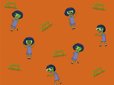 Hallowen zombie print for kids holiday, kids clothes