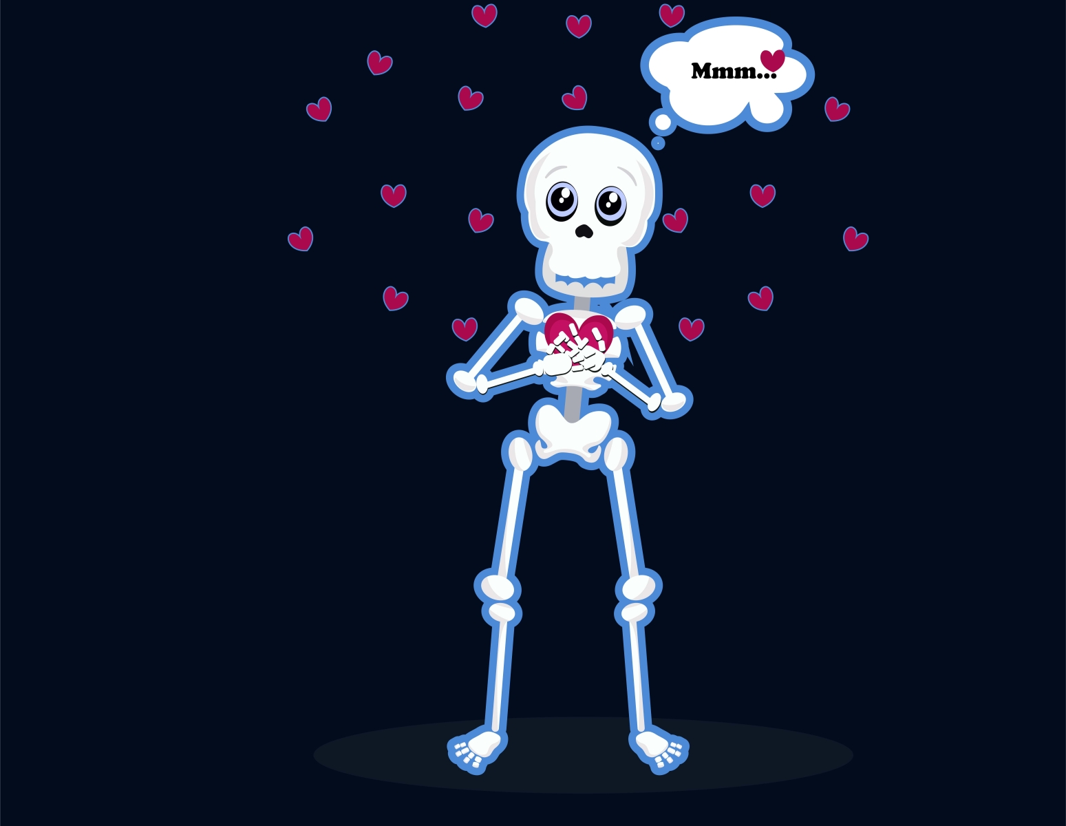 cute skeleton love