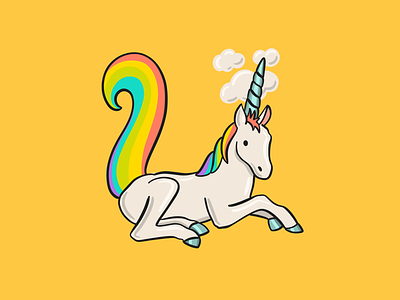 Unicorn alphabet digital illustration lettering magic procreate rainbow typography u unicorn