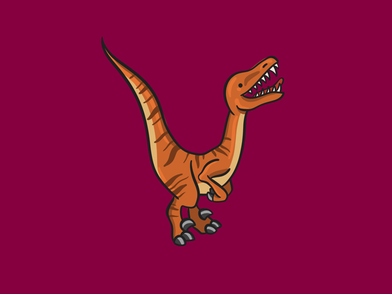 Velociraptor cute kids procreate digital illustration v alphabet raptor dinosaur velociraptor