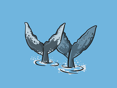Whale alphabet digital illustration ocean procreate sea swim whale whale tail