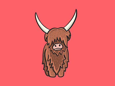 Yak alphabet animal cute digital horns illustration kids pink procreate y yak