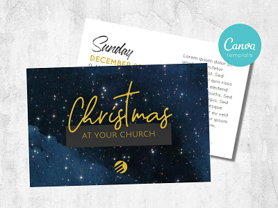 Church Christmas Canva template