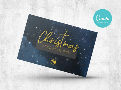 Church Christmas Canva template