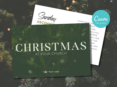 Church Christmas Canva template