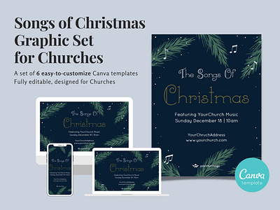 Songs of Christmas graphic set for Churches