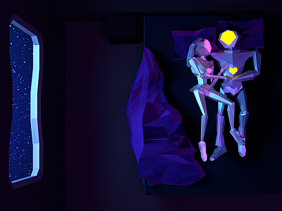The Programming Language of Love 3d love robots space