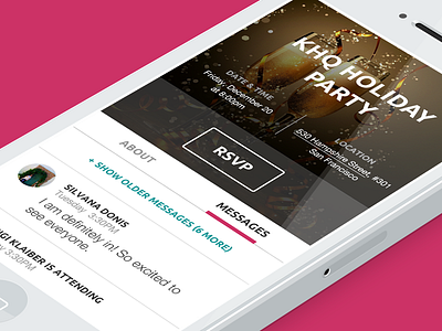 Event RSVP clean events interface ios iphone mobile mobile web rsvp simple ui