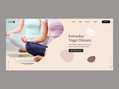 Yoga Website curves getsitex hero layout yoga website yogo