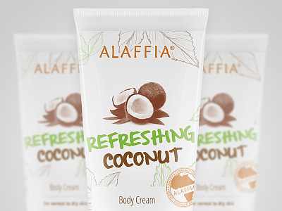 Alaffia 3d bottle branding illustration lotion packaging typography