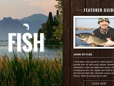 Fishing Website fish fishing nature outdoors web web design