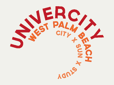 Logo Design: UniverCity florida graphic design logo sketch typography