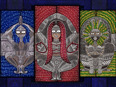The Tantalizing Trance african artist artoftheday design illustration illustration art indian pen and ink tribal