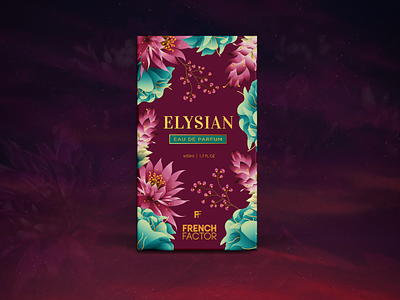Elysian - Perfume Packaging Design artoftheday design elysian floral frenchfactor graphicdesign illustration packagingdesign perfume serene