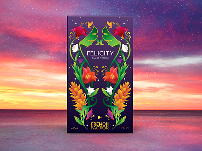 Felicity - Perfume Packaging Design artist artoftheday design felicity frenchfactor illustration indian packaging perfume shrutianand