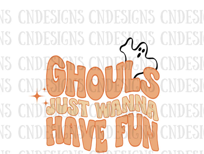 Ghouls just wanna have fun PNG | Retro halloween png app branding design graphic design illustration logo typography ui ux vector