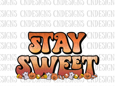 Stay Sweet PNG | Halloween png | Retro Halloween png