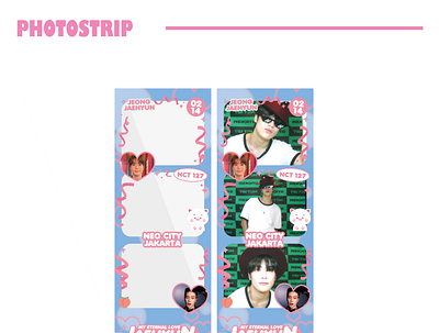 K-pop Photostrip / Photobooth frame design graphic design illustration k pop