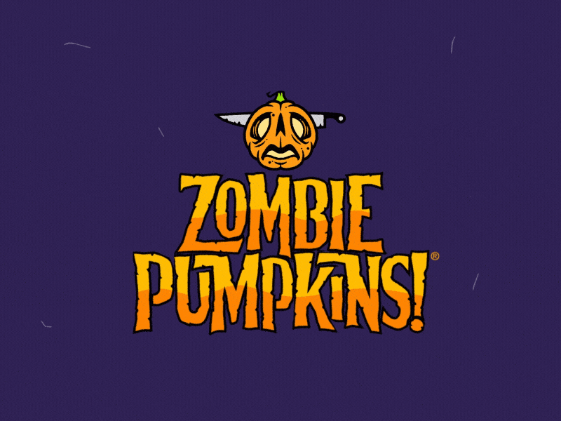 Zombie Pumpkins Logo Animation after effects animation branding design gif illustration logo logo animation logo reveal ui vector