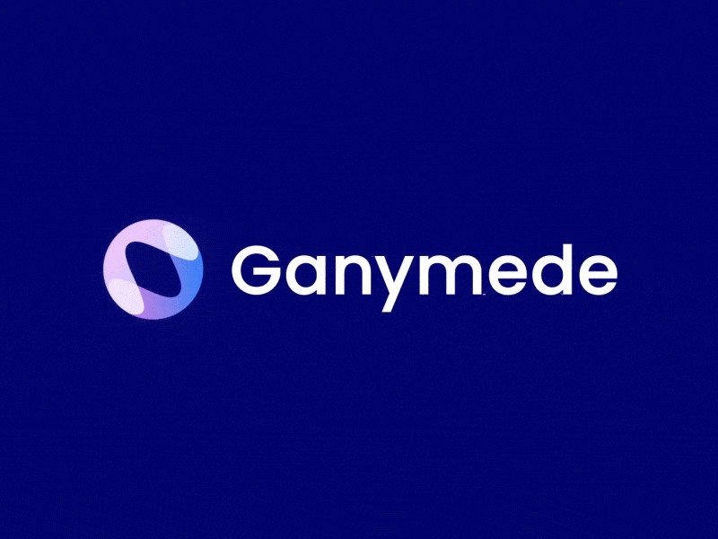 Ganymede Logo Animation after effects animation branding design gif graphic design icon illustration intro logo logo animation logo reveal minimal motion 2d motion graphics typography youtube inro