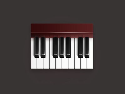 Piano realistic icon