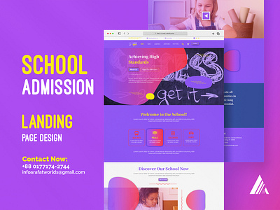 School Admission Landing Page Design Template