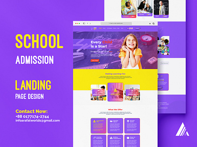 School Admission Landing Page Design Template