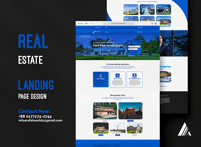 Real Estate Landing Page Design Template graphic design landing landing page ui