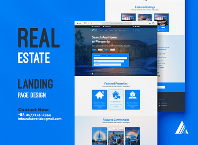 Real Estate Landing Page Design Template home page landing page loging page web design website design