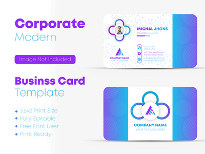 Corporate Business Card Design Template professional red