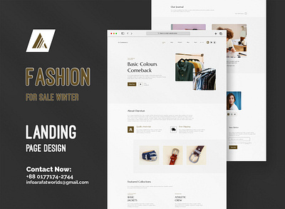 Winter Fashion For Sale E-Commerce Landing Page Design arafatworlds branding page business design ui fashion fashion for sale fashion landing page fashionlandingpage landing page landingpage new lendingpage product product fashions ui ux ux landing page worlds