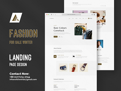 Winter Fashion For Sale E-Commerce  Landing Page Design