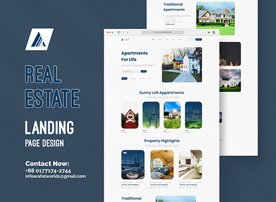 Real Estate Landing Page Design Template animation arafat worlds deisgn landing design figma figma landing landing page new design new landing page real estate real estate landing service deisgn ui deisgn ui ux ux design uxdesign xd