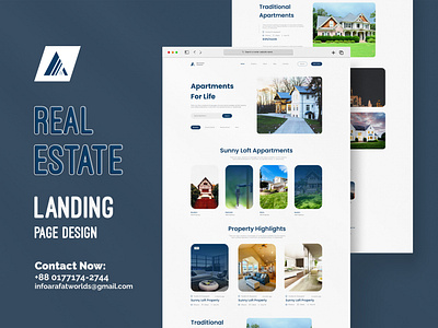 Real Estate Landing Page Design Template animation arafat worlds deisgn landing design figma figma landing landing page new design new landing page real estate real estate landing service deisgn ui deisgn ui ux ux design uxdesign xd