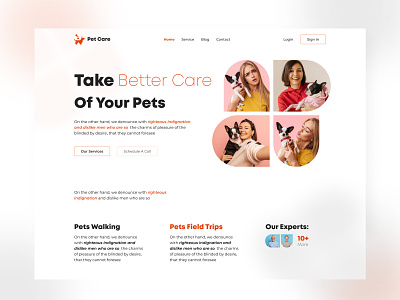 Pet Care Hero Banner Design