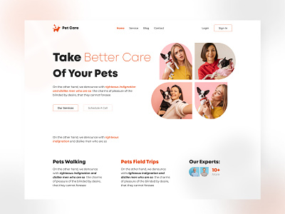 Pet Care Hero Banner Design banner banner deisgn banner design care figma hero banner landing page pet pet care pet care banner pet care new deisgn petcard design ui ui ux uiuxdesign ux website banner website deisgn