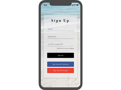 Sign Up daily 100 daily 100 challenge dailyui dailyui 001 day 001