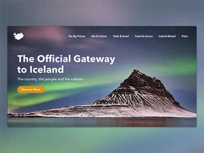 Landing Page, above fold above the fold daily 003 daily 100 daily 100 challenge daily ui iceland landing page