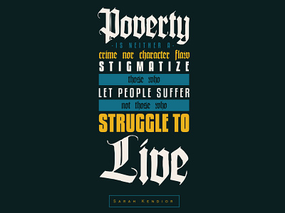 Poverty graphic design poverty quote typography