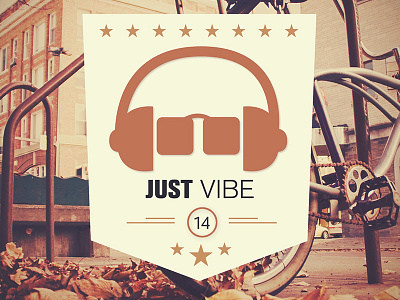 Just Vibe #14 branding crest headphones hip hop instrumental just vibe logo mixcloud music shield sunglasses